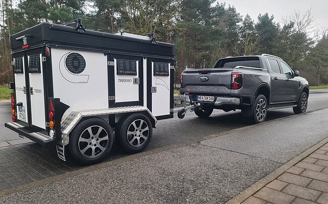 Hundeanhänger in Sondergröße 2 Achsen